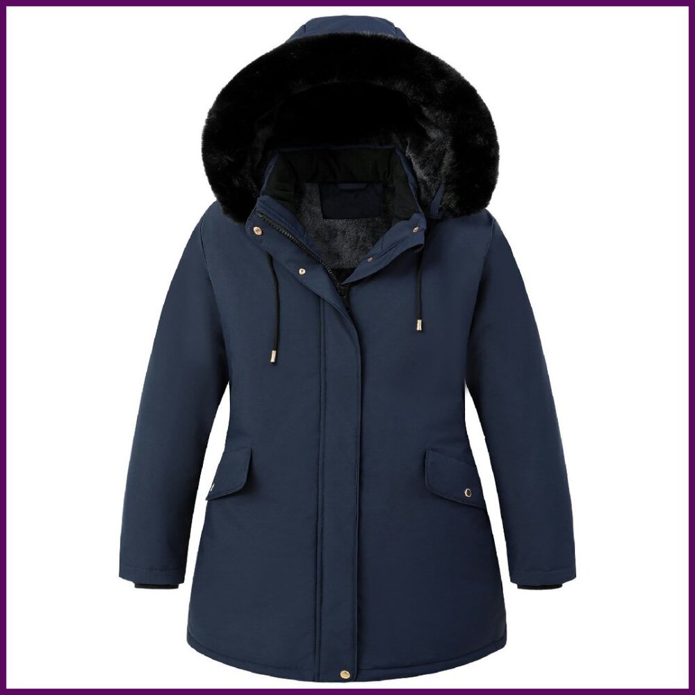 Plus Size Puffer Down Coat Windproof Waterproof R… - image 1